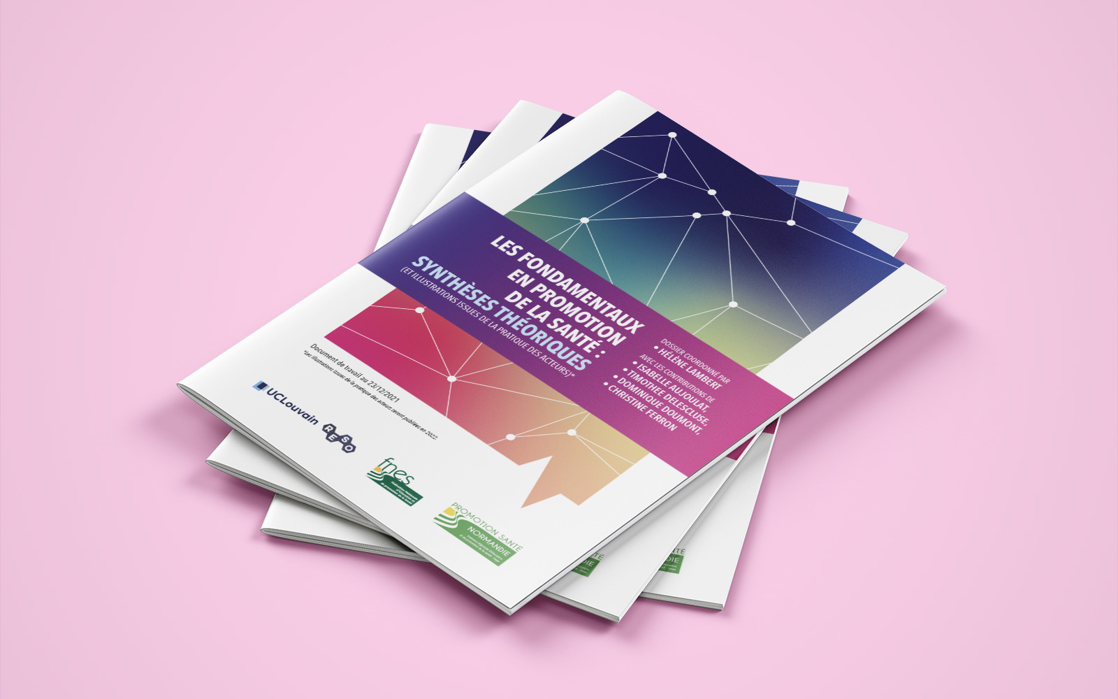 Conception graphique d'un rapport par une agence de graphisme