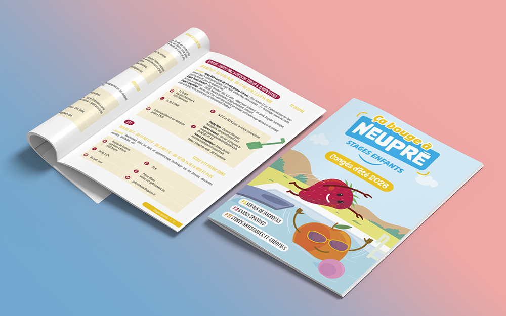Création d'une brochure par un graphiste