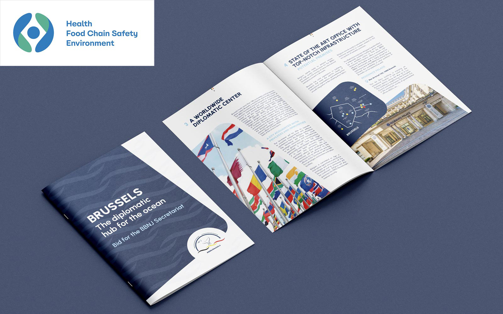 Création d'une brochure par un graphiste