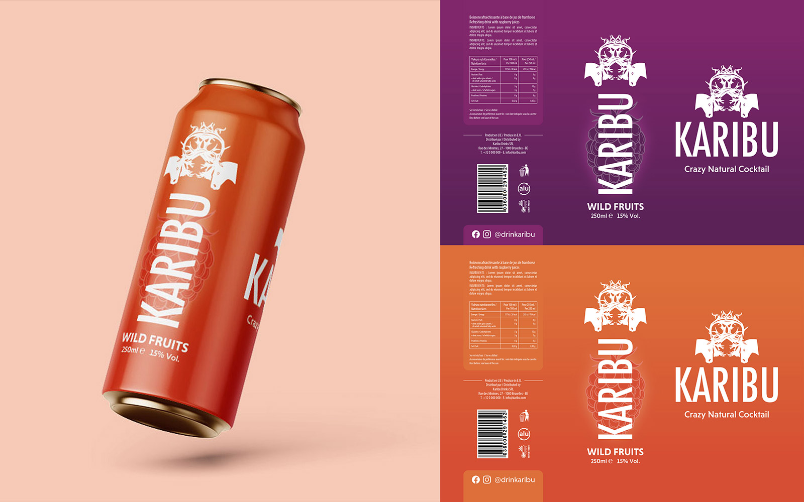 Création d'une étiquette pour une boisson - packaging