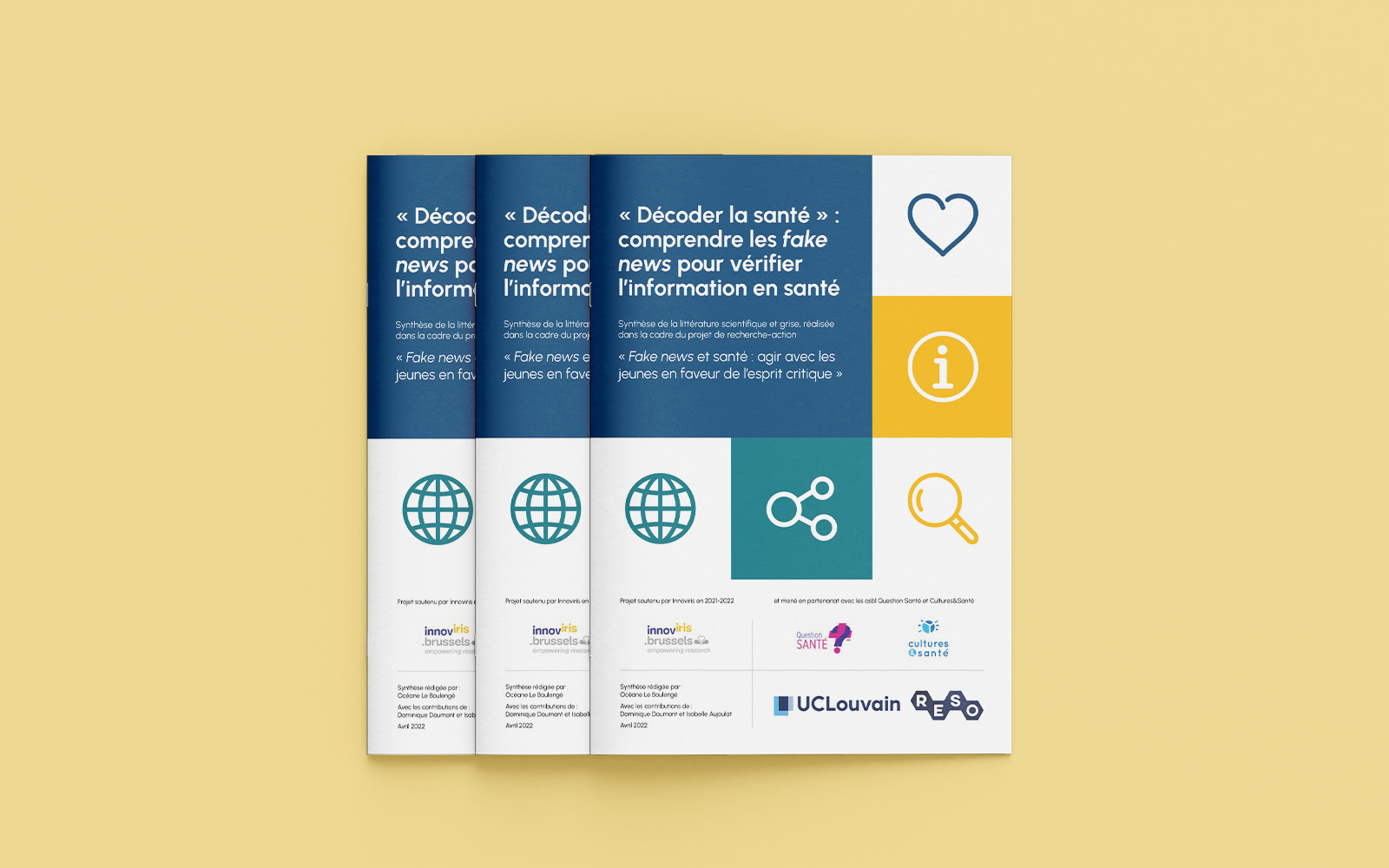 Conception graphique d'une brochure pour l'Université de Louvain