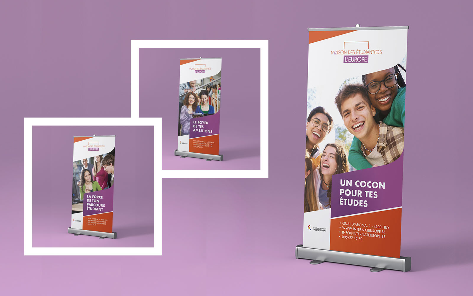 Création et impression de roll-up pour pour l'internat de Huy